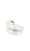Lelet Ny Glossy Double Domed Pony Cuff In Silver