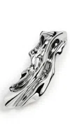 Lelet Ny Glossy Draped Barrette Rhodium In Silver