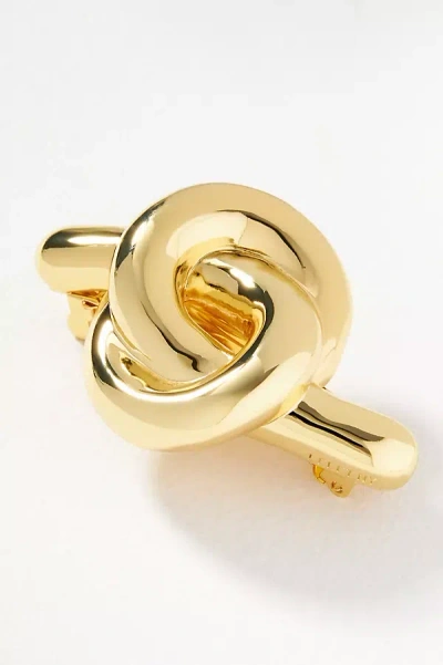 Lelet Ny Glossy Knot Barrette In Gold