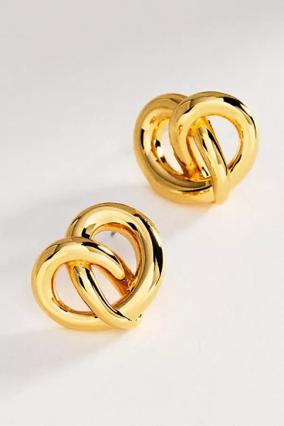Lelet Ny Glossy Knot Stud Earrings In Gold