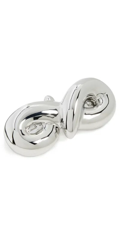 Lelet Ny Glossy Mega Loop French Barrette Rhodium
