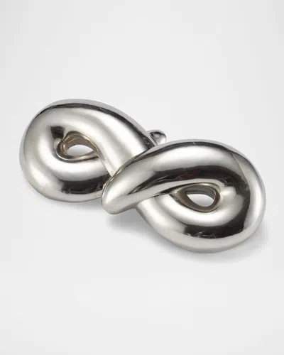 Lelet Ny Glossy Mega Loop French Barrette In Silver
