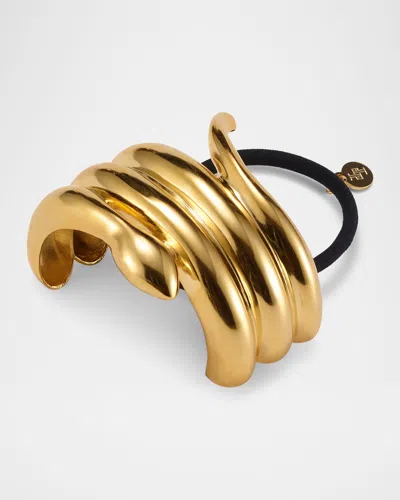 Lelet Ny Glossy Serpent Pony Cuff In Gold