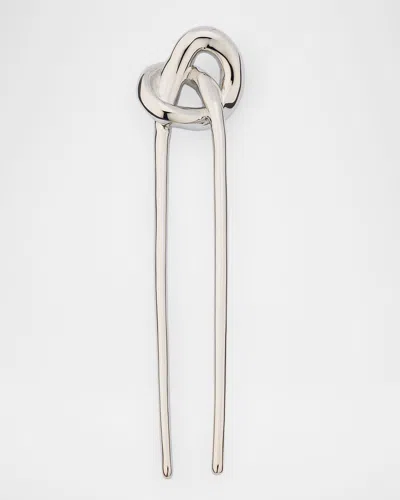 Lelet Ny Glossy Top Knot Pin In Rhodium