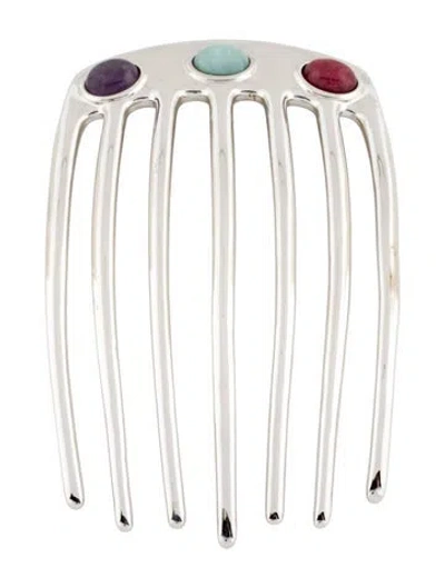 Pre-owned Lelet Ny Hair Comb Pin In Silver
