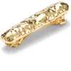Lelet Ny Hammered Glossy Bar Barrette In Gold