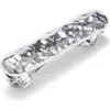 Lelet Ny Hammered Brass Bar Barrette In Rhodium
