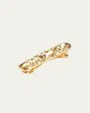 Lelet Ny Hammered Glossy Bar Barrette In Gold
