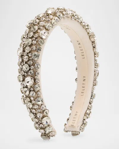 Lelet Ny Hannah Crystal Padded Headband In Neutral