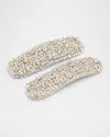 Lelet Ny Hannah Pearly Snap Clips, Set Of 2 In Crystal