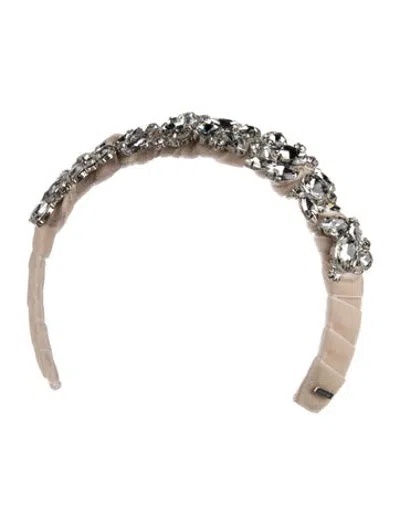 Pre-owned Lelet Ny Headband With Crystal Embellishment In Pink