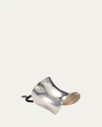 Lelet Ny Hera Stainless Steel Pony Cuff In Rhodium