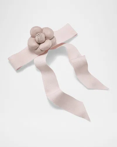 Lelet Ny Jenna Grossgrain Rosette Petite Bow In Blush