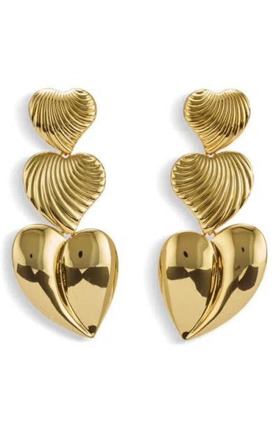 Lelet Ny Juliette Heart Drop Earrings In Gold