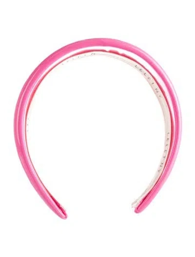 Pre-owned Lelet Ny Leather Hairband In Pink
