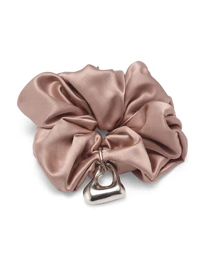 Lelet Ny Mara Heart Silk Scrunchie In Neutral