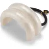 Lelet Ny Marble Double Arch Ponytail Cuff In Pearlescent