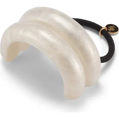 Lelet Ny Marble Double Arch Ponytail Cuff In Pearlescent