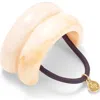 Lelet Ny Marbleized Double Arch Hair Tie In Peach