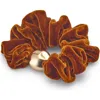 Lelet Ny Medium Inara Velvet Pendant Scrunchie In Brown