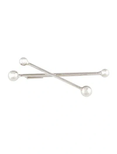 Pre-owned Lelet Ny Metal Hair Pins In Silver