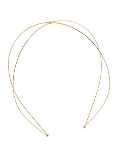 Pre-owned Lelet Ny Metal Hairband In Gold