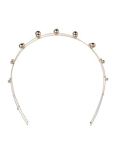 Pre-owned Lelet Ny Metal Headband In Gold