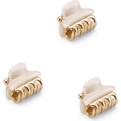 Lelet Ny Mini Colette Set Of 3 Claw Clips In Gold