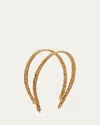 Lelet Ny Nova Double Braided Headband In Gold