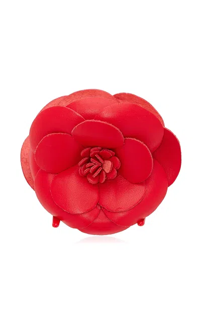 Lelet Ny Paulina Leather Hair Clip In Red