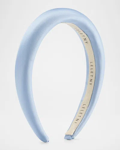 Lelet Ny Robyn Silk Padded Headband In Blue