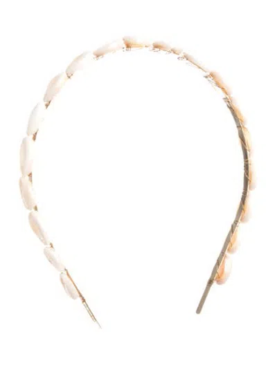 Pre-owned Lelet Ny Seashell Headband In Neutrals