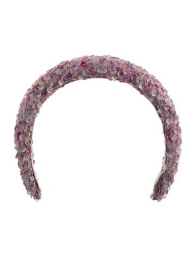 Pre-owned Lelet Ny Sequin Embellished Headband In Multi