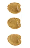 Lelet Ny Set-of-three Kya Seashell Clips In Gold