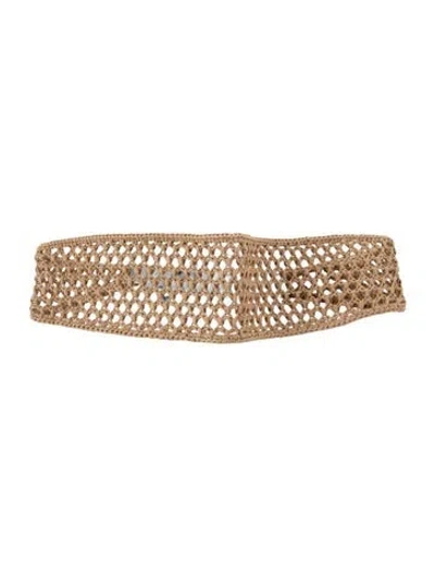 Pre-owned Lelet Ny Straw Headband In Neutrals
