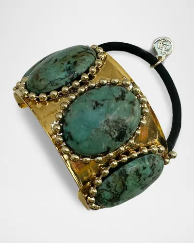 LELET NY TERA BALLCHAIN STONE WIDE PONY CUFF