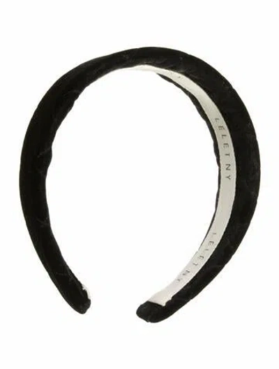Pre-owned Lelet Ny Velvet Hairband In Black