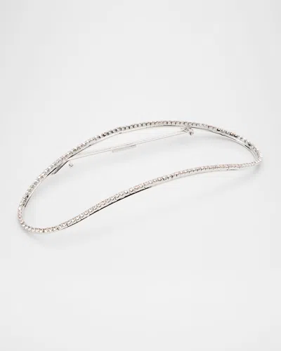 Lelet Ny Vera Crystal Stainless Steel Barrette In Metallic