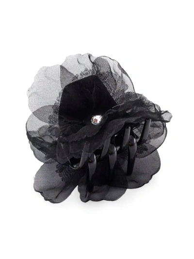 Lelet Ny Women's Crystal Flower Claw Clip In Black