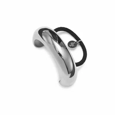 Lelet Ny Women's Glossy Arch Pony Cuff In Rhodium/blonde