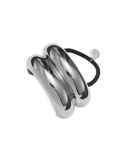 Lelet Ny Women's Glossy Double Arch Ponytail Band In Silver