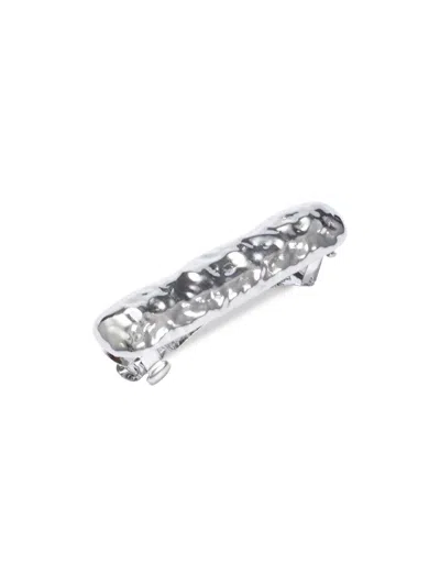 Lelet Ny Women's Hammered Silvertone Bar Barrette