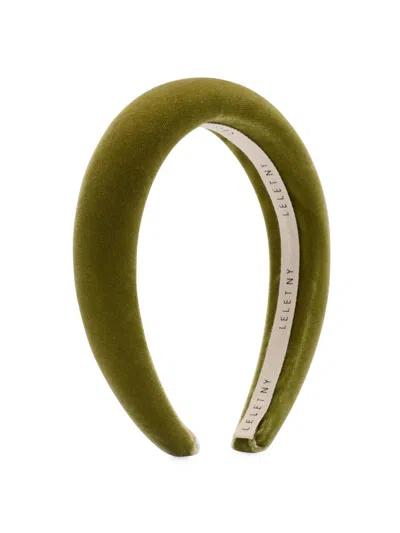 Lelet Ny Women's Heloise Velvet Padded Headband In Green
