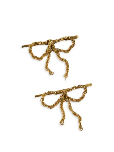 Lelet Ny Women's Jodi 14k Gold Chain-link Bow Pin