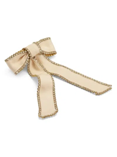 Lelet Ny Women's Lilly Crystal-embellished Hair Bow In Ivory