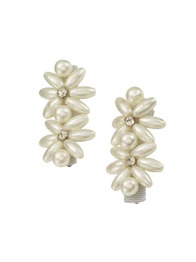 Lelet Ny Women's Mila Faux-pearl 2-piece Hair Clip Set In White