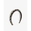 Lelet Ny Womens Annie Embellished Woven Headband Black In Black