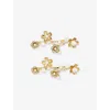 Lelet Ny Womens Brynn Floral 14ct Gold-plated Brass Bobby Pins Set Of Two