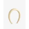 Lelet Ny Womens Butter Yellow Robyn Padded Silk Headband
