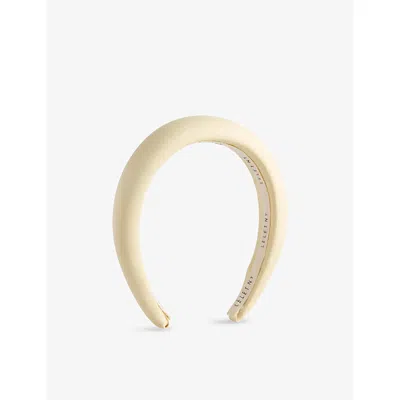 Lelet Ny Womens Butter Yellow Robyn Padded Silk Headband